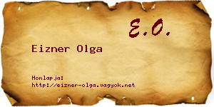 Eizner Olga névjegykártya